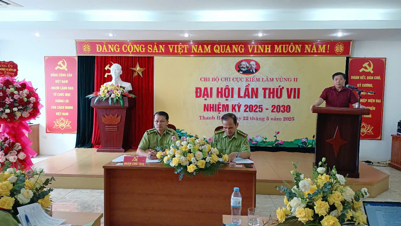 ĐẠI HỘI CHI BỘ CHI CỤC KIỂM LÂM VÙNG II - LẦN THỨ VII, NHIỆM KỲ 2025 – 2030